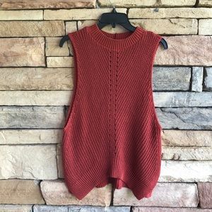 Express burnt orange sleeveless knit top size M
